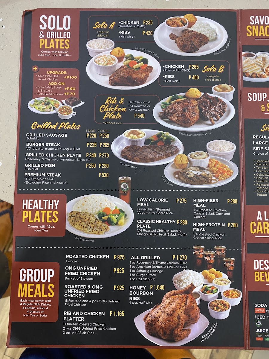 Menu Kenny Rogers Roasters - Roxas Blvd-1